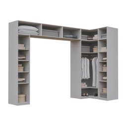 Guarda-Roupa Modulado 9 Peças 13 Portas Jade CabeCasa MadeiraOriginals Cinza/Urbano - 6 Guarda-Roupa Modulado 9 Peças 13 Portas Jade CabeCasa MadeiraOriginals Cinza/Urbano - 6