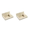 Ver imagem 4 de Kit 2 Cubas Esculpidas em Porcelanato Slim para Banheiro 60cm Blu Bege/Travertino