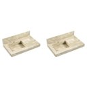 Ver imagem 4 de Kit 2 Lavatórios em Porcelanato para Banheiro 80cm com Cuba Esculpida