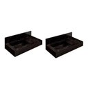 Ver imagem 2 de 2 Bancadas em Porcelanato para Banheiro 80cm Pró com Cuba Esculpida Preto/Black Blu