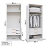Guarda-roupa Modulado 2 Portas com Gavetas Jade CabeCasa MadeiraOriginals - 4