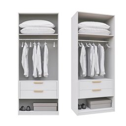 Guarda-roupa Modulado 2 Portas com Gavetas Jade Cabecasa Madeiramadeira - 7