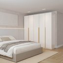 Ver imagem 1 de Guarda-Roupa Planejado 3 Peças 5 Portas Jade CabeCasa MadeiraOriginals Branco/Fosco