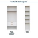 Ver imagem 5 de Guarda-Roupa Planejado 3 Peças 5 Portas Jade CabeCasa MadeiraOriginals Branco/Fosco