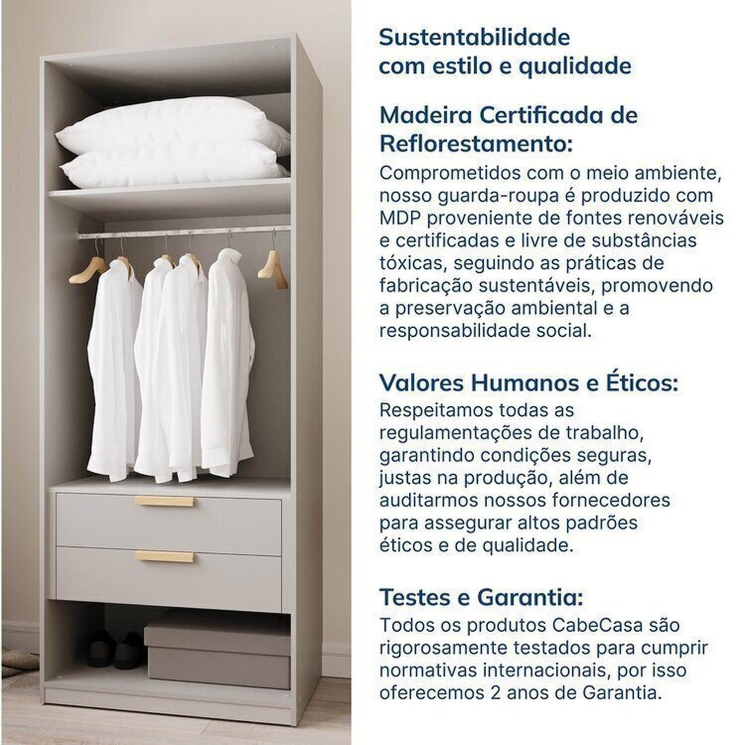 Guarda-roupa Modulado 3 Peças 5 Portas Jade Cabecasa Madeiramadeira - 12