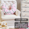 Almofada de Amamentação Safari Estampada 100% Algodão Conforto e Estilo:rosa - 3