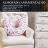 Almofada de Amamentação Safari Estampada 100% Algodão Conforto e Estilo:rosa - 4