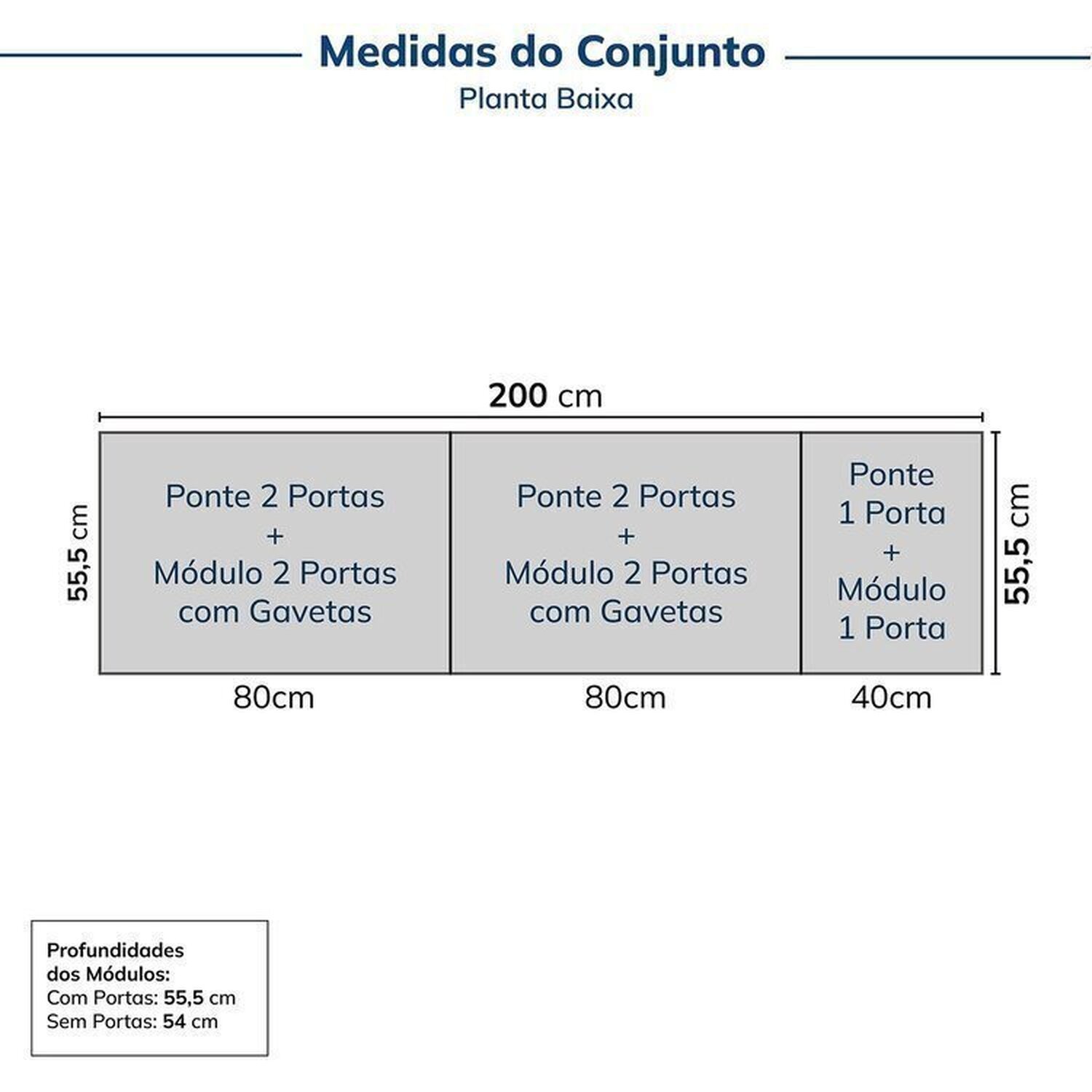 Guarda-roupa Modulado 6 Peças 10 Portas Jade Cabecasa Madeiramadeira - 3