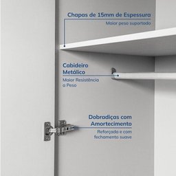 Guarda-roupa Modulado 6 Peças 10 Portas Jade Cabecasa Madeiramadeira - 8