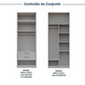 Guarda-roupa Modulado 3 Peças sem Portas Jade Cabecasa Madeiramadeira - 5
