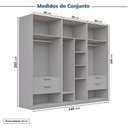 Ver imagem 4 de Guarda-roupa Modulado 3 Peças sem Portas Jade CabeCasa MadeiraOriginals