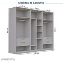 Ver imagem 4 de Guarda-Roupa Planejado 3 Peças sem Portas Jade CabeCasa MadeiraOriginals Cinza/Urbano