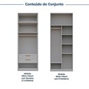Ver imagem 5 de Guarda-Roupa Planejado 3 Peças sem Portas Jade CabeCasa MadeiraOriginals Cinza/Urbano