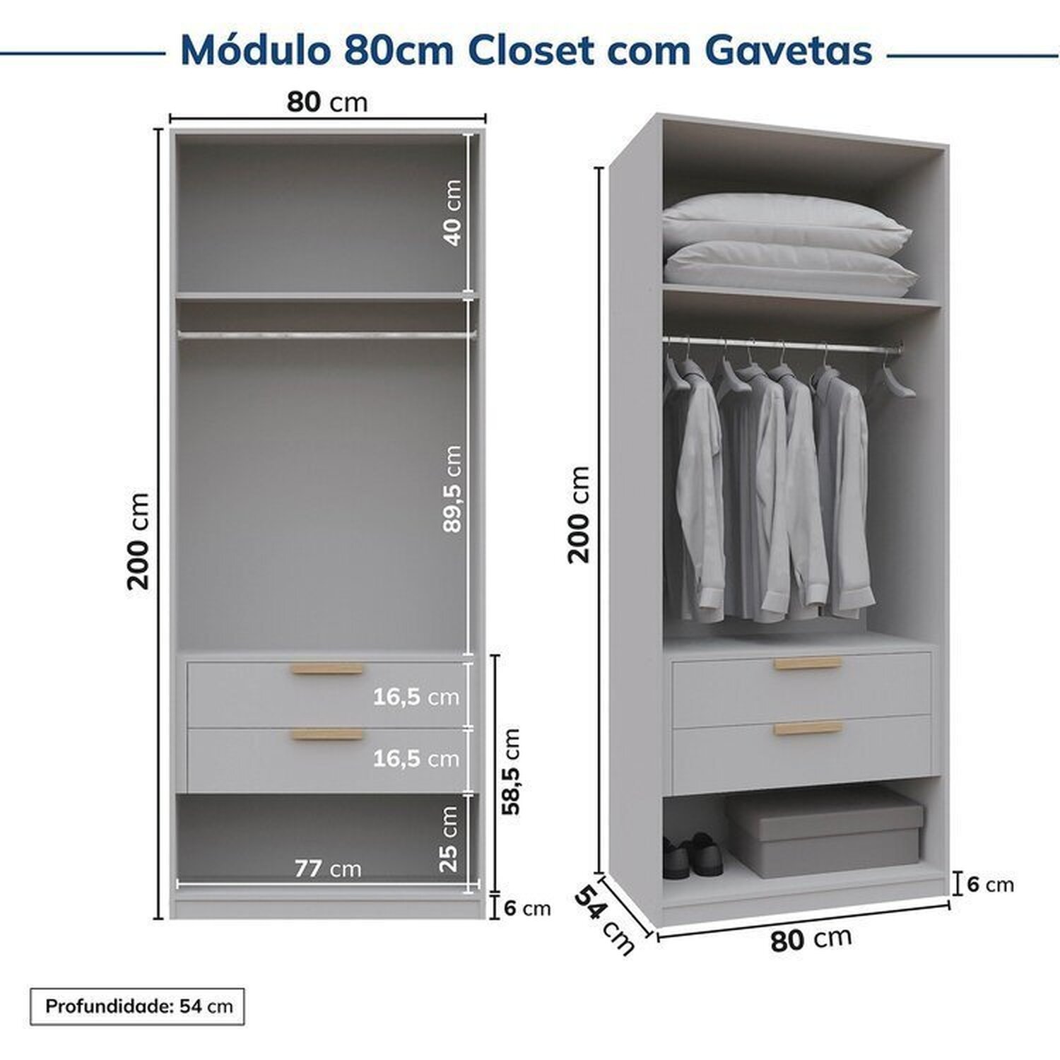 Guarda-roupa Modulado 3 Peças sem Portas Jade Cabecasa Madeiramadeira - 11