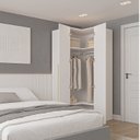 Ver imagem 3 de Guarda-Roupa Planejado de Canto 2 Portas Jade CabeCasa MadeiraOriginals Branco/Fosco