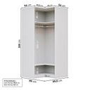 Ver imagem 4 de Guarda-Roupa Planejado de Canto 2 Portas Jade CabeCasa MadeiraOriginals Branco/Fosco