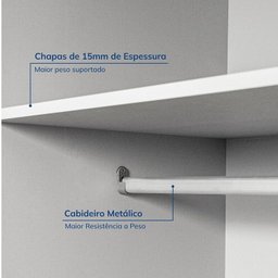 Guarda-roupa Modulado de Canto 2 Portas Jade Cabecasa Madeiramadeira - 6