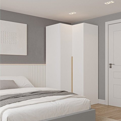 Guarda-roupa Modulado de Canto 2 Portas Jade CabeCasa MadeiraOriginals