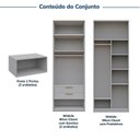 Ver imagem 5 de Guarda-Roupa Planejado 6 Peças 6 Portas Jade CabeCasa MadeiraOriginals Cinza/Urbano