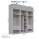 Ver imagem 4 de Guarda-Roupa Planejado 6 Peças 6 Portas Jade CabeCasa MadeiraOriginals Cinza/Urbano
