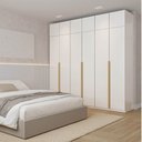 Ver imagem 1 de Guarda-Roupa Planejado 6 Peças 12 Portas Jade CabeCasa MadeiraOriginals Branco/Fosco