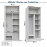 Guarda-roupa Modulado 6 Peças 12 Portas Jade CabeCasa MadeiraOriginals - 13