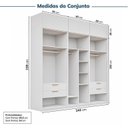 Ver imagem 4 de Guarda-Roupa Planejado 6 Peças 12 Portas Jade CabeCasa MadeiraOriginals Branco/Fosco