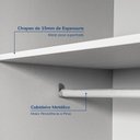 Ver mais imagens de Guarda-Roupa Planejado 3 Peças sem Portas Jade CabeCasa MadeiraOriginals Branco/Fosco