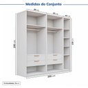 Ver imagem 4 de Guarda-roupa Modulado 3 Peças sem Portas Jade CabeCasa MadeiraOriginals