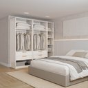Ver imagem 1 de Guarda-Roupa Planejado 3 Peças sem Portas Jade CabeCasa MadeiraOriginals Branco/Fosco