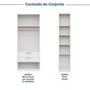 Ver imagem 5 de Guarda-Roupa Planejado 3 Peças sem Portas Jade CabeCasa MadeiraOriginals Branco/Fosco