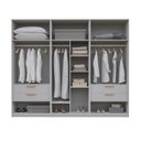 Ver imagem 4 de Guarda-Roupa Planejado 3 Peças 6 Portas Jade CabeCasa MadeiraOriginals Cinza/Urbano