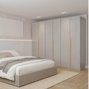 Ver imagem 1 de Guarda-Roupa Planejado 3 Peças 6 Portas Jade CabeCasa MadeiraOriginals Cinza/Urbano