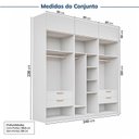 Ver imagem 4 de Guarda-Roupa Planejado 6 Peças 6 Portas Jade CabeCasa MadeiraOriginals Branco/Fosco