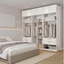 Ver imagem 1 de Guarda-Roupa Planejado 6 Peças 6 Portas Jade CabeCasa MadeiraOriginals Branco/Fosco