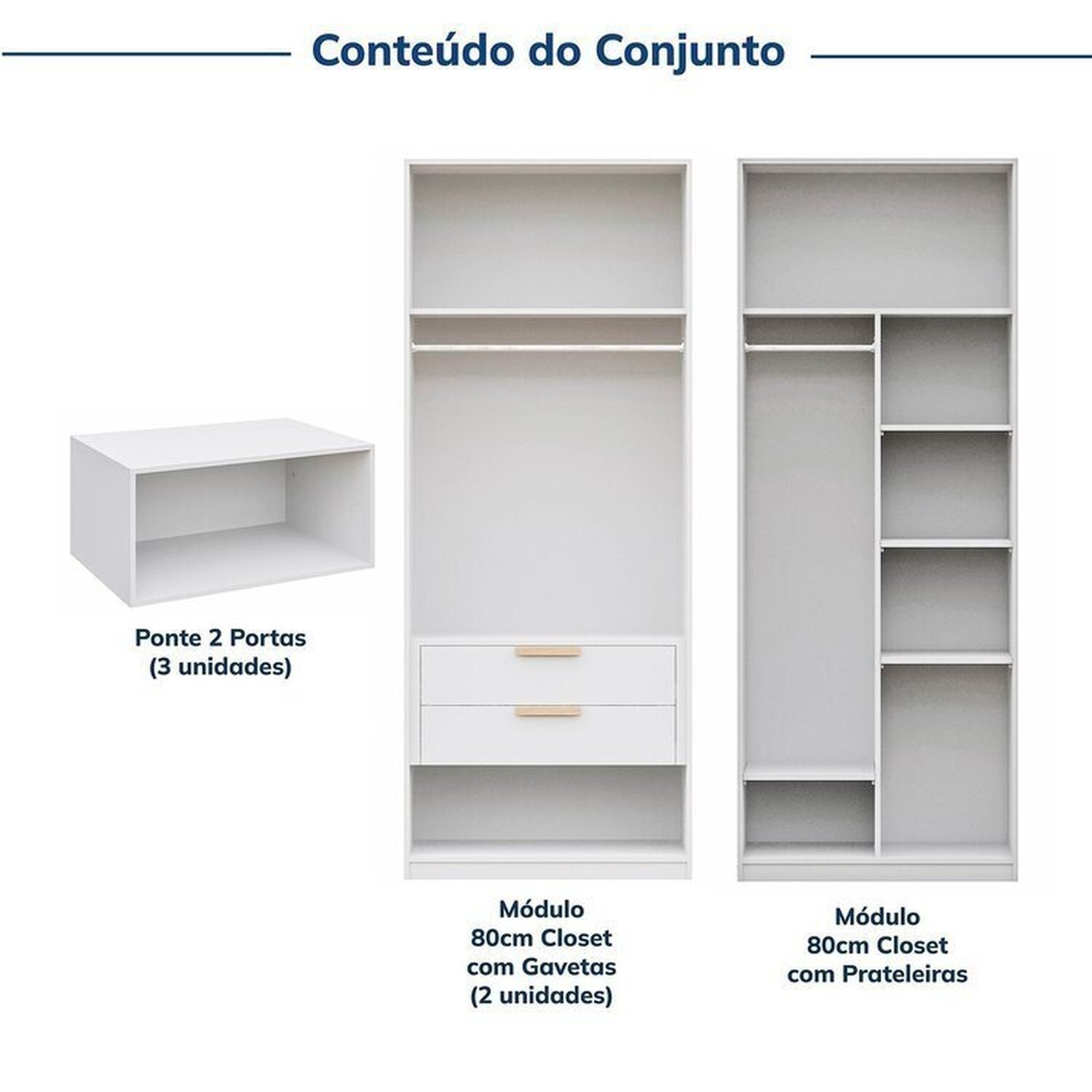 Guarda-roupa Modulado 6 Peças 6 Portas Jade Cabecasa Madeiramadeira - 5