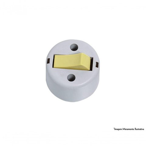 Interruptor Tecla Simples Sobrepor Cz 8100 C/12pcs