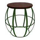 Ver imagem 1 de Banco Artesanal De Jardim para Decoração de Varanda Provençal - Verde
