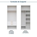 Ver imagem 5 de Guarda-Roupa Planejado 3 Peças Jade CabeCasa MadeiraOriginals Branco/Fosco
