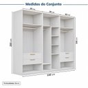 Ver imagem 4 de Guarda-Roupa Planejado 3 Peças Jade CabeCasa MadeiraOriginals Branco/Fosco