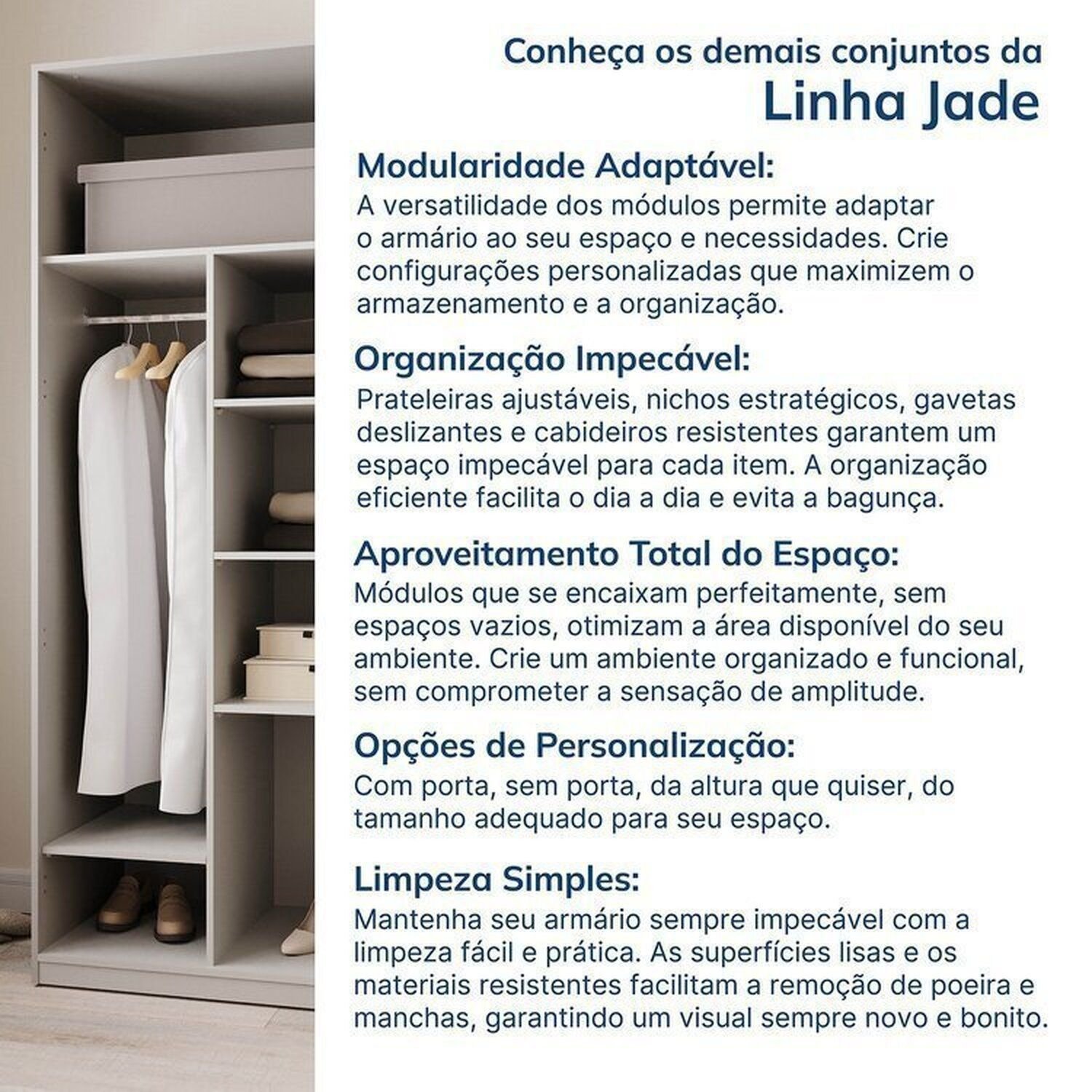 Guarda-Roupa Modulado 3 Peças Jade CabeCasa MadeiraOriginals