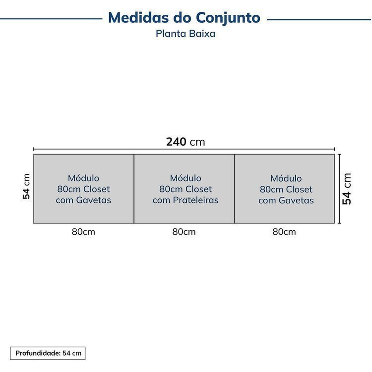 Guarda-roupa Modulado 3 Peças Jade Cabecasa Madeiramadeira - 3