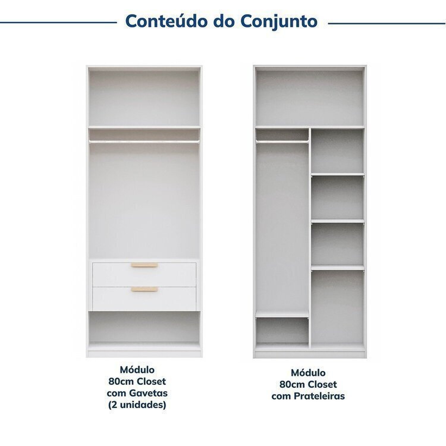 Guarda-roupa Modulado 3 Peças Jade Cabecasa Madeiramadeira - 5