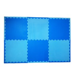 Tatame Eva 50x50cm Esp 10mm 4 Placas 2 Tons Azul - 5