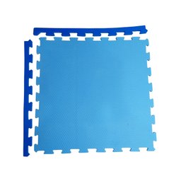 Tatame Eva 50x50cm Esp 10mm 4 Placas 2 Tons Azul - 3