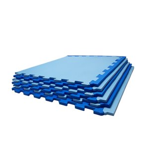 Tatame Eva 50x50cm Esp 10mm 4 Placas 2 Tons Azul