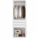 Ver imagem 6 de Guarda Roupa Modulado Versa 2 Portas de Bater 3 Gavetas MDF Branco Moderna