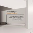 Ver imagem 3 de Guarda Roupa Modulado Versa 2 Portas de Bater 3 Gavetas MDF Branco Moderna