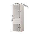 Ver imagem 7 de Guarda Roupa Modulado Versa 2 Portas de Bater 3 Gavetas MDF Branco Moderna