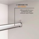Ver imagem 5 de Guarda Roupa Modulado Versa 2 Portas de Bater 3 Gavetas MDF Branco Moderna